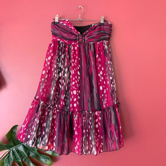 Guess Dresses & Skirts - 💙Guess Pink & Black strapless mini Party dress Size 3